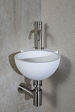 Luca Sanitair fontein 28x28cm solid surface mat wit