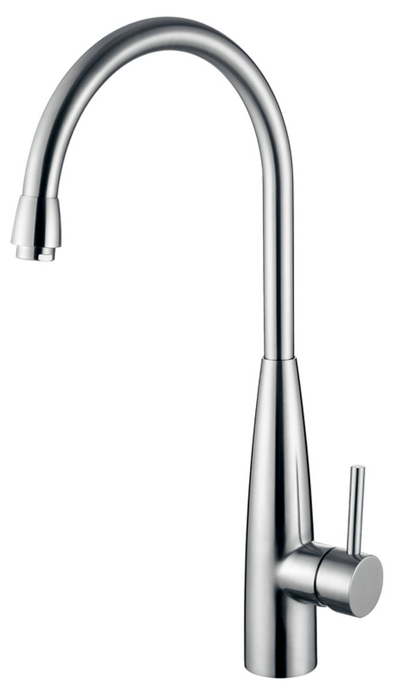 Italy Sanitair 304 Clark keukenkraan hooggebogen uitloop RVS