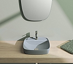 Catalano Green Lux opzetwastafel 42cm zonder overloop mat blauw 142GRLXAS