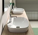 Catalano Green Lux opzetwastafel 60x42 cm zonder overloop wit met Cataglaze 160GRLX00