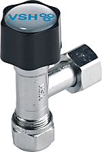 VSH hoekstopkraan knel 3/8"x12mm chroom 0492129 