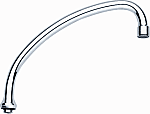Grohe Atlanta-2 hoge draaibare uitloop m. straalregelaar 3/4"x235mm chroom 13077000