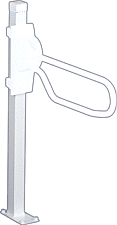 Handicare Linido vloerstatief 100cm 2608RVS gecoat wit LI2608000402