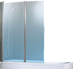 Novellini Aurora 2 Badklapwand 2-delig 120x150cm wit/helder AURORAN21A