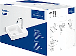Villeroy & Boch Avento fonteinpack 36 cm met kraangat links Alpien wit, Universal fonteinkraan chroom 4300S101