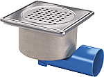 Van den Berg RVS 304 put met standaard rooster 20x20 onder/zijuitlaat 6310