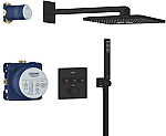 Grohe Precision Smart Control SmartControl Concealed shower system with SmartActiv Vierkant Mat Zwart 348752430