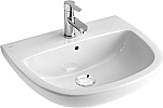 Jika Euroline wastafel 60x45cm m overloop wit  H8107930001041