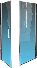 Novellini Giada vaste wand F 87/90x195cm t.b.v. draaideur G matchr/helder GIADNF871B