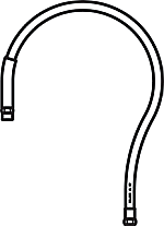 Delabie doucheslang 120cm wit 433120