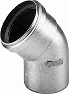 Burgerhout Alu-fix bocht ø80mm 45° ALU dikwandig spuitgiet 400451554 