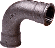 Nefit Industrial Fitting bocht met 2 aansluitingen Zwart 9170020007