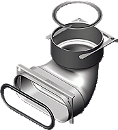 Zehnder Bocht ovaal luchtkanaal 990322046