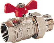 Comap CV 3-delige kogelkraan 3/4" binnendraad x buitendraad met vlinderbediening V111049001