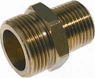 VSH borstnippel 1" x 3/4" messing chroom (buitendraad x buitendraad) 0411389