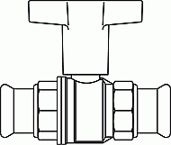 Oventrop Kogelafsluiter Optibal 1077165