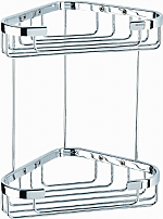 Geesa Basket hoekkorf dubbel middel chroom 91185 