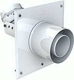 Cox Geelen CoxDENS flex muur aansluitplaat C9_x m. schachtbocht Ø60/100-60mm PPs ARGHAA601