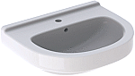 Geberit 300 Basic Arco wastafel 60 cm met kraangat en overloop wit S8302500000G