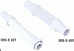 McAlpine flexibele afvoerbuis 40x40mm klem/klem lengte 500mm wit 0050403