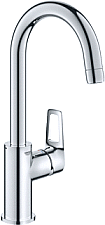 Grohe BauLoop wastafelkraan L-size m. gladde body chroom 23891001